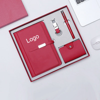 Coffret cadeau haut de gamme, cadeau d'entreprise de luxe, articles promotionnels, carnet avec stylo métallique, porte-clés et porte-cartes de visite