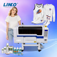 Imprimante DTF LINKO à prix de gros avec secoueur de poudre, double tête XP600, machine d'impression jet d'encre pigmentée DTF 300 mm pour T-shirts et autocollants