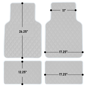 Tapis de sol complets en cuir de luxe de style OE, épaisseur 5 mm, pour Volkswagen <span class=keywords><strong>Tiguan</strong></span> <span class=keywords><strong>Allspace</strong></span> avec clips de retenue d'origine - Product Image 2