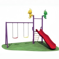 Ensemble de balançoires pour enfants Lovekids, garantie de qualité, coloré, en alliage, équipement de terrain de jeu commercial pour usage intérieur/extérieur, centre commercial 10