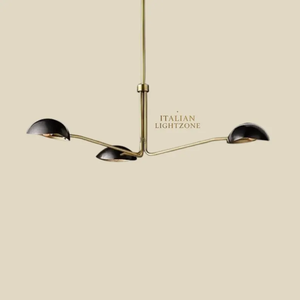 Lustre design moderne du milieu du siècle en laiton, luminaire suspendu pour salle à manger, chambre à coucher, salon, intérieur unique - Product Image 3