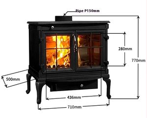 Houtkachels van gietijzer, houtkachel zonder rook - Product Image 2