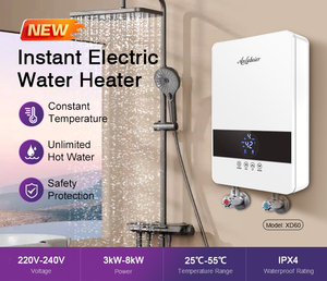 Calentador de Agua Instantáneo Inteligente Wifi de Pared, Caldera Eléctrica sin Tanque de 6KW con Pantalla LED para el Mercado de los Emiratos Árabes Unidos, 6000W - Product Image 6