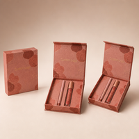 Coffrets Cadeaux Maquillage Cosmétique Végétaliens – Kit Crayon à Lèvres et Gloss Haute Pigmentation – Emballage Boîte – Kits Rouge à Lèvres et Crayons à Lèvres Marque Privée
