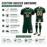 Maillots et shorts de football personnalisés pour les commandes d'équipes saisonnières avec noms et numéros de maillot 100% polyester