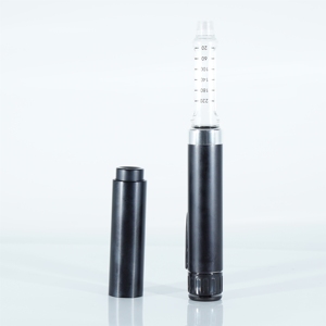 Custom Black Metal V2 60U Insulin Injection Pen with 3ml Cartridge Long-Term Accurate Delivery Durable <b>Glass</b> <b>Packaging</b> Reusable - Product Image 4