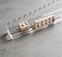 Règle de Mahjong en acrylique de 5 mm à motif coquille d'oiseau, outil de tri, support de cartes pour 4 joueurs, fabriqué à Guangdong
