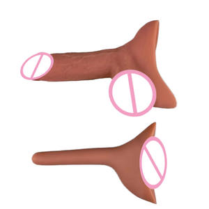 Dispositif de miction féminin portable en gros Les femmes se tiennent pour faire pipi Entonnoir en silicone avec un design en forme de pénis déguisé pour l'extérieur - Product Image 1