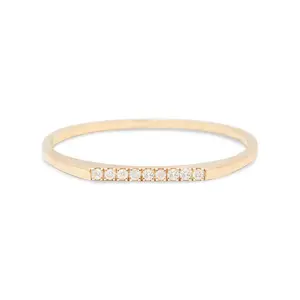 Gemnel fine jewelry stacking diamond Bar 14k gold 925 silver crystal stone rings