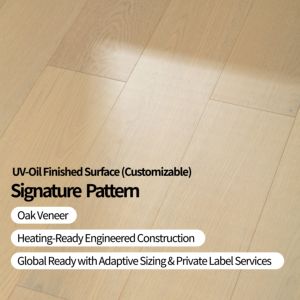 Suelo de Madera Sintética con Núcleo de Abedul Sólido y Superficie de Roble Blanco, Diseño Moderno, Sistema de Clic, para Dormitorio, Sala de Estar, Gimnasio, <span class=keywords><strong>Parque</strong></span> - Product Image 3