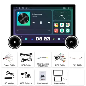 Android 11,8 pulgadas Dual Knobs 2K Qled Car Radio Stereo Carplay Android 4G WiFi DSP GPS Stereo Car DVD Player