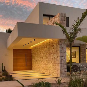 Cabañas pequeñas prefabricadas portátiles modernas, casa de bloques de troncos pequeña, estructura de acero, puerta de madera, dormitorio de resort, villas, apartamento, casa triangular - Product Image 2