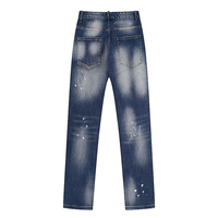 Jeans Homme Personnalisés Coupe Slim en Coton Stretch Denim Taille Haute Effet Usé Y2K Vintage Streetwear Fabricant de Mode