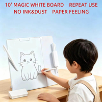 Tableau magnétique effaçable portable de 10 pouces à microcapsules, protection oculaire, bloc-notes réutilisable, accessoires pédagogiques scolaires
