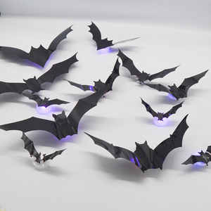 Luz LED 3D de Murciélago para Halloween, Adhesivo de Pared con Diseño de Murciélago para Decoración de Paredes de Halloween - Product Image 5