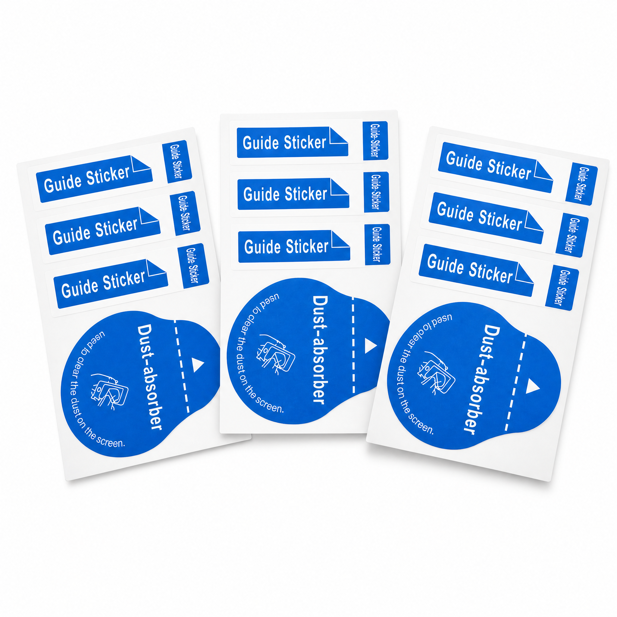 Custom Dust Absorber <strong>Guide</strong> Sticker Set 5x8cm for Mobile Phone <strong>Screen</strong> <strong>Protector</strong> Installation OEM ODM Packaging MOQ 500pcs