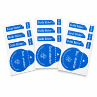 Kit d'autocollants guides anti-poussière personnalisés 5x8cm pour l'installation de protecteurs d'écran de téléphone portable, emballage OEM ODM, MOQ 500 pièces