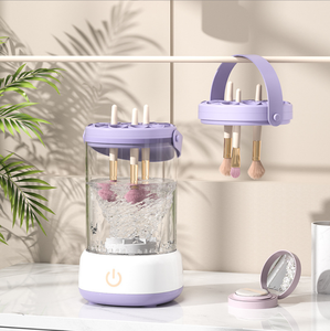Limpiador de Brochas de Maquillaje Eléctrico USB 2 en 1, Lavador de Brochas Automático de Secado Rápido con Soporte de Secado, Herramienta de Limpieza - Product Image 1