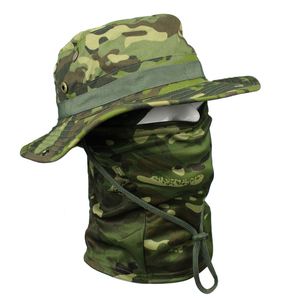 Vente en gros en stock masque de ski à un trou chapeau Boonie chapeau seau camouflage chapeau de pêche réglable avec cagoule - Product Image 2