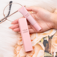 Gloss à lèvres végétalien personnalisé, waterproof, longue tenue, baume à lèvres teinté, brillant, repulpant, hydratant, à base de peptides