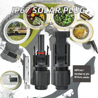 Connecteur de câble solaire IP67 30A 1000V DC PV étanche rond mâle/femelle à contact en cuivre pour système solaire photovoltaïque