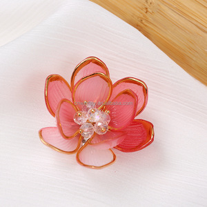 Popular colorido pequena mão frisada flor Patches para DIY brincos cabelo decorações broches - Product Image 5