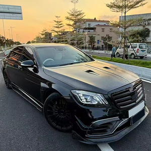 Kit carrosserie en fibre de carbone pour modification et amélioration de voiture, comprenant lèvre avant, lèvre arrière, capot, jupes latérales et aileron arrière pour Mercedes-Benz Classe S W222 (2014-2019) - Product Image 3