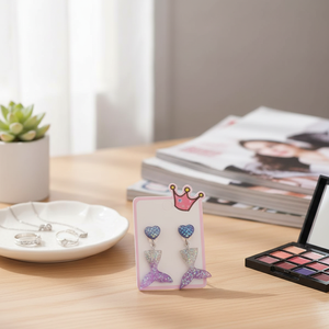 Trending stile coreano moda religiosa orecchini pendenti vendita calda argento acciaio inox luna farfalla cristallo all'ingrosso - Product Image 3