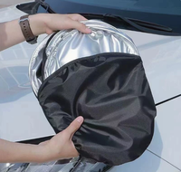 Pare-soleil de voiture personnalisé avec logo, pliable, réfléchissant, protection UV pour voiture, SUV, camion avec pochette de rangement