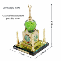Modèle d'art 3D de la Kaaba, monument emblématique, cadeaux islamiques, décoration, ornement, Arabie Saoudite, modèle de la tour de l'horloge de la Mecque en cristal, souvenir