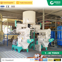 Ensemble complet de petit moulin à granulés de scie à bois de biomasse pour la fabrication de tiges de coton, de Bagasse, d'écorce de riz, de granulés de paille dans le processus de Production