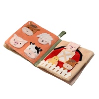 Livre en tissu lavable pour bébé OEM, livre en tissu coloré, livre en tissu interactif parent-enfant, livre en tissu pour bébé avec papier sonore et puzzle