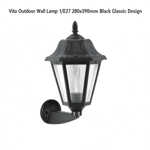 Lampe murale extérieure Vito 1xE27 280x390mm Noir Design classique - Product Image 3