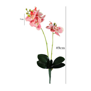 Orchidée Phalaenopsis Artificielle 49cm, Fleur en Soie Faite à la Main, Style Minimaliste, Décoration de Mariage, Plante Artificielle en Pot - Product Image 5