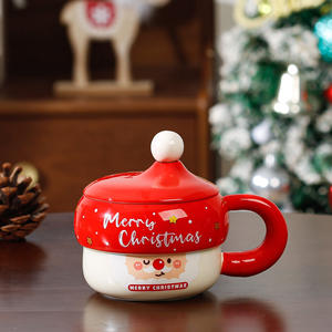 Tasse en céramique à motif de Père Noël, tasse souvenir, cadeau de Noël, tasse de fête mignonne - Product Image 4