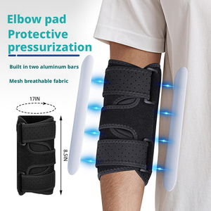 Factory <strong>Custom</strong> Logo Adjustable Stabilizer With 2 Removable <strong>Splints</strong> for Padel Elbow Brace Strap - Product Image 2