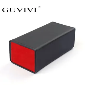 GUVIVI-estuche plegable para gafas de sol, estuche con logotipo personalizado, material PU, logo personalizado, 2019