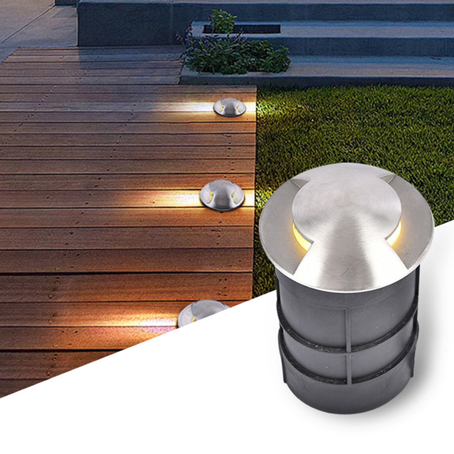 Stainless Steel Waterproof IP67 Deck Light Turtle Back Outdoor Buried LED Floodlight Landscape IP65 Underground Light