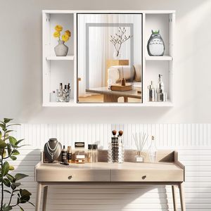 Armadietto a Specchio LED da <span class=keywords><strong>Bagno</strong></span> a Parete con Ripiano Contenitore, Anti-Appannamento e Touch Screen per Bagni Moderni e Hotel (Vendita all'Ingrosso) - Product Image 4