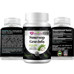 高品質のグァバイオラ（サワーソップ）カプセル、天然細胞健康サポートサプリメント、抗酸化物質豊富、非遺伝子組み換え、グルテンフリー - Product Image 4
