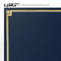 Porte-diplôme de graduation Lehuipp, 30 pièces/boîte, bleu marine en lin avec feuille d'or, taille 9 1/2 x 12, porte-certificats en papier