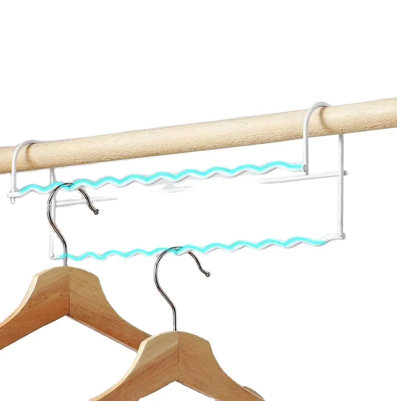 Manufacturer Wholesale Wardrobe rack metal hanging clothes rod space-saving clothes rack