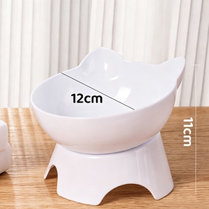 15 °   Ciotola Inclinata per Gatti con Protezione per il Collo, Base Antiscivolo, Facile da Pulire, per Acqua e Cibo, per Gatti da Interno - Product Image 5