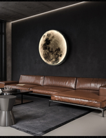 Lampe murale LED de luxe en fer avec commande tactile, motif lune, pour couloir, salon et décoration de fond de chambre