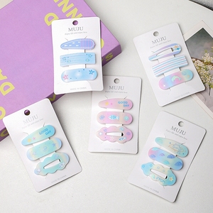 Tema marino MUJU cartoncino ragazza Set 3 pezzi con frangetta laterale accessori per capelli per bambini in metallo - Product Image 1