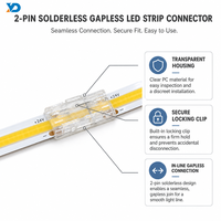 Connecteurs de bande LED transparents sans soudure à 2 broches de 8 mm pour bandes lumineuses COB SMD 12V 24V – Vente en gros