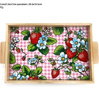 Fabrieksdirecte verkoop grensoverschrijdende Japanse stijl hoogwaardige keramische serveer borden fruit schalen houten decoratieve