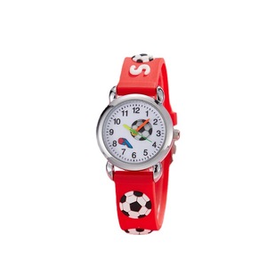 <span class=keywords><strong>Reloj</strong></span> Deportivo de Cuarzo para Niños y Niñas, con Caja de Aleación Ecológica, Correa de Silicona de 5 mm de Grosor, Diseño de Fútbol Animado - Product Image 1
