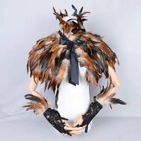 Châle léger et doux en plumes personnalisé pour femmes adultes – Accessoire de costume pour carnaval, Halloween, spectacles de danse, cosplay, mariage