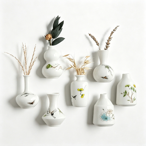 <span class=keywords><strong>Vase</strong></span> en céramique blanc créatif miniature avec aimant, petite décoration <span class=keywords><strong>de</strong></span> réfrigérateur, <span class=keywords><strong>vase</strong></span> à <span class=keywords><strong>fleurs</strong></span> en porcelaine pour la décoration intérieure - Vente en gros - Product Image 1